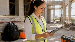 IPM coordinator reviewing pest prevention plans in new build