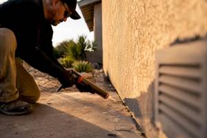 1787888169414_Sealing-home-exterior-gap-with-caulking-gun - Arsenal Pest Control - Arsenal Pest Control Sealing home exterior gap with caulking gun