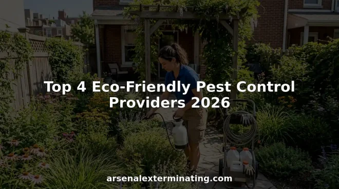 Technician applying eco-friendly pest control treatment outdoors
